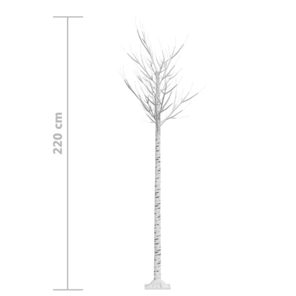VXL8720286442982_g_en_hd_6.jpg vidaXL Vianočný stromček/vŕba 200 LED 2,2 m, teplá biela, dovnútra/von – Obrázok 8