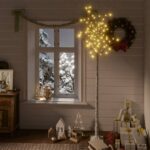 vidaXL Vianočný stromček/vŕba 200 LED 2,2 m, teplá biela, dovnútra/von
