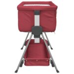 vidaXL Detská posteľ s matracom červená ľanová látka – Obrázok 5