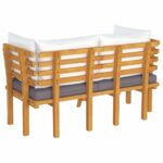 vidaXL 2-miestna záhradná pohovka s vankúšmi akáciový masív – Obrázok 5