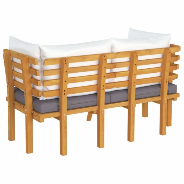 vidaXL 2-miestna záhradná pohovka s vankúšmi akáciový masív – Obrázok 5