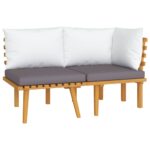 vidaXL 2-dielna záhradná sedacia súprava s podložkami akáciový masív – Obrázok 2