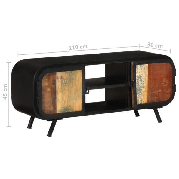 vidaXL TV skrinka 110x30x45 cm recyklovaný masív – Obrázok 10