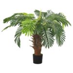 vidaXL Umelá palma Cycas s kvetináčom 90 cm zelená – Obrázok 2