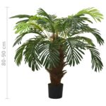 vidaXL Umelá palma Cycas s kvetináčom 90 cm zelená – Obrázok 6