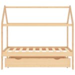 vidaXL Detský posteľný rám so zásuvkou 80x160 cm borovica – Obrázok 3
