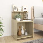 vidaXL Nočné stolíky 2 ks, dub sonoma 40x35x60 cm, kompozitné drevo – Obrázok 3