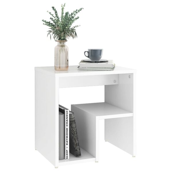 vidaXL Nočné stolíky 2 ks, biele 40x30x40 cm, kompozitné drevo – Obrázok 4