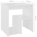 vidaXL Nočné stolíky 2 ks, biele 40x30x40 cm, kompozitné drevo – Obrázok 8