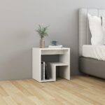 vidaXL Nočné stolíky 2 ks, lesklé biele 40x30x40 cm, kompozitné drevo – Obrázok 3