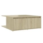 vidaXL Konferenčný stolík, dub sonoma 80x80x31 cm, kompozitné drevo – Obrázok 2