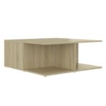 vidaXL Konferenčný stolík, dub sonoma 80x80x31 cm, kompozitné drevo – Obrázok 6