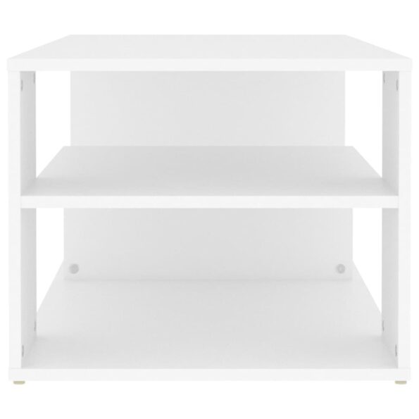 vidaXL Konferenčný stolík biely 100x50x40 cm drevotrieska – Obrázok 5