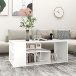 vidaXL Konferenčný stolík biely 100x50x40 cm drevotrieska