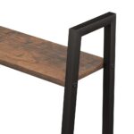 vidaXL 4-poschodová rebríková polica tmavohnedá a čierna 56x35x140 cm – Obrázok 7