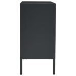 vidaXL Komoda antracitová 75x35x70 cm oceľ a tvrdené sklo – Obrázok 5