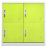 vidaXL Uzamykacia skriňa bledosivá a zelená 90x45x92,5 cm oceľová – Obrázok 2