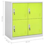 vidaXL Uzamykacia skriňa bledosivá a zelená 90x45x92,5 cm oceľová – Obrázok 7