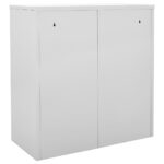 vidaXL Uzamykacia skriňa bledosivá a červená 90x45x92,5 cm oceľová – Obrázok 5