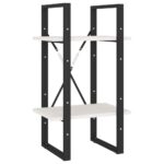 vidaXL Knižnica s 2 policami biela 40x30x70 cm masívna borovica – Obrázok 2