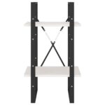 vidaXL Knižnica s 2 policami biela 40x30x70 cm masívna borovica – Obrázok 6
