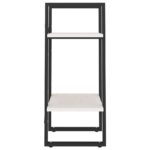 vidaXL Knižnica s 2 policami biela 40x30x70 cm masívna borovica – Obrázok 7