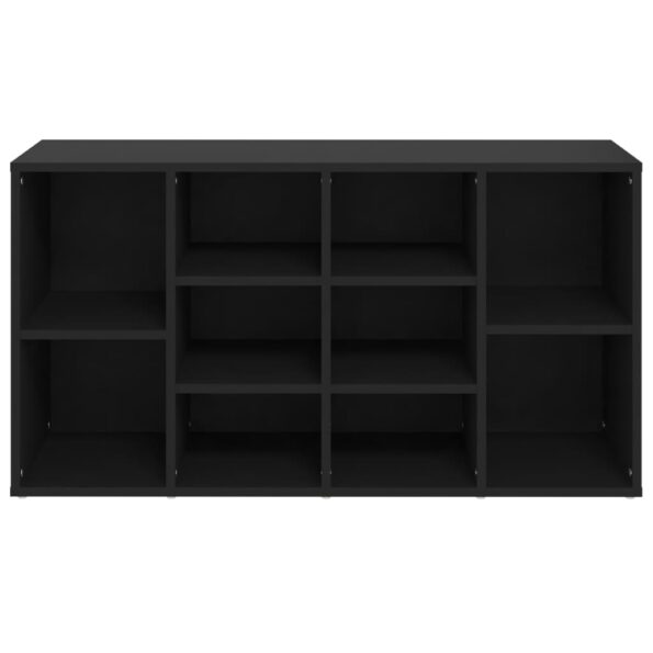 vidaXL Lavica na topánky čierna 103x30x54,5cm drevotrieska – Obrázok 5