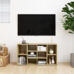 vidaXL Skrinka na topánky dub sonoma 103x30x54,5 cm drevotrieska – Obrázok 3