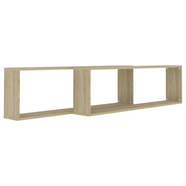 VXL8720286595060_g_en_hd_2.jpg vidaXL Nástenné police 2 ks, dub sonoma 100x15x30 cm, kompozitné drevo – Obrázok 4