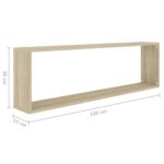 vidaXL Nástenné police 2 ks, dub sonoma 100x15x30 cm, kompozitné drevo – Obrázok 9