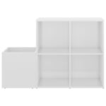 vidaXL Skrinka na topánky, lesklá biela 105x35,5x70cm kompozitné drevo – Obrázok 5