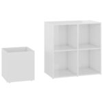 vidaXL Skrinka na topánky, lesklá biela 105x35,5x70cm kompozitné drevo – Obrázok 7