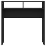 vidaXL Konzolový stolík čierny 78x30x80 cm drevotrieska – Obrázok 5