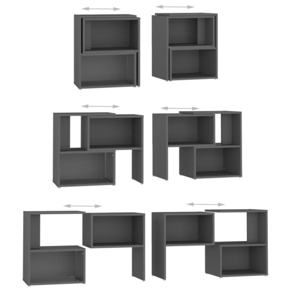 vidaXL TV skrinka, sivá 104x30x52 cm, kompozitné drevo – Obrázok 6