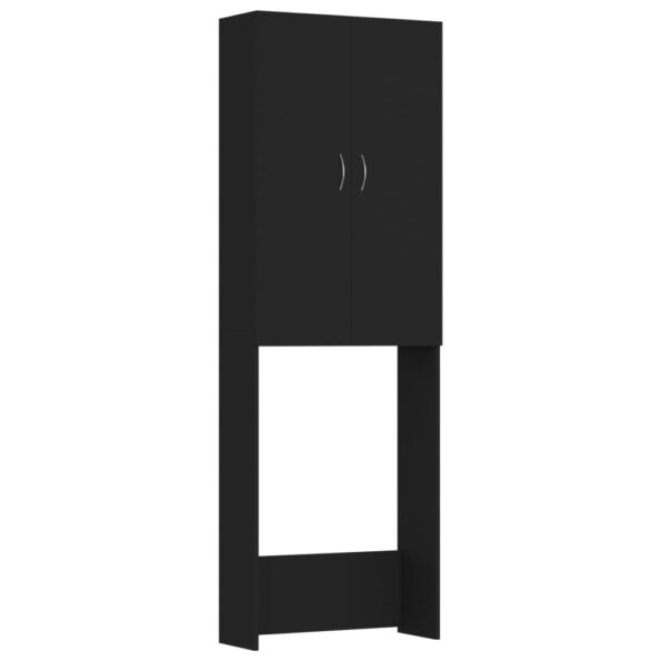 vidaXL Skrinka na práčku čierna 64x25,5x190 cm – Obrázok 2