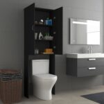 vidaXL Skrinka na práčku čierna 64x25,5x190 cm – Obrázok 5