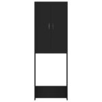 vidaXL Skrinka na práčku čierna 64x25,5x190 cm – Obrázok 6