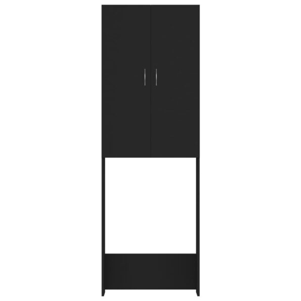 vidaXL Skrinka na práčku čierna 64x25,5x190 cm – Obrázok 6