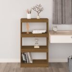 vidaXL Knižnica/deliaca stena medová 60x30x103,5 cm masívna borovica – Obrázok 3