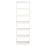 vidaXL Knižnica/deliaca stena biela 60x30x199,5 cm masívna borovica – Obrázok 5