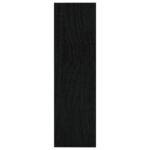vidaXL Knižnica/deliaca stena čierna 100x30x103 cm masívna borovica – Obrázok 7