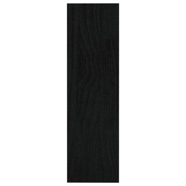 vidaXL Knižnica/deliaca stena čierna 100x30x103 cm masívna borovica – Obrázok 7