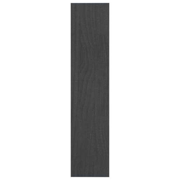 vidaXL Knižnica/deliaca stena sivá 100x30x135,5 cm masívna borovica – Obrázok 7