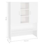vidaXL Skrinka na práčku biela 70,5x25,5x90 cm – Obrázok 8