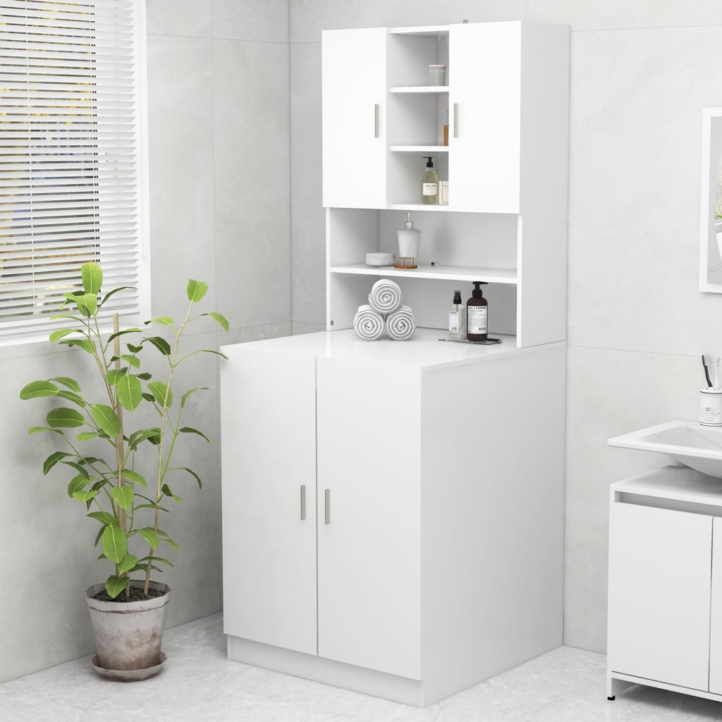 VXL8720286609514_m_en_hd_1.jpg vidaXL Skrinka na práčku biela 70,5x25,5x90 cm – Obrázok 1