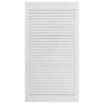 vidaXL Lamelové dvierka na skrinku 4 ks, biele 99,3x39,4 cm, borovica – Obrázok 4