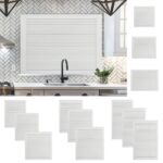 vidaXL Lamelové dvierka na skrinku 4 ks, biele 99,3x39,4 cm, borovica