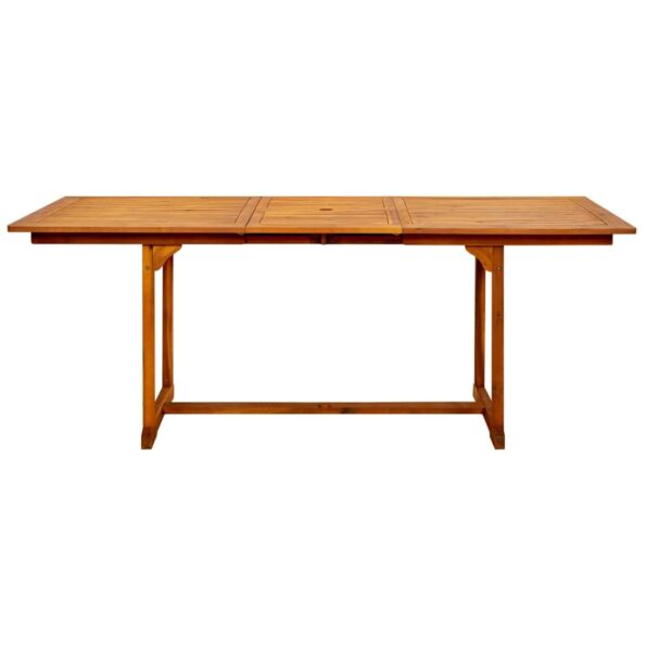 vidaXL Záhradný jedálenský stôl (150-200)x100x75 cm akáciové drevo – Obrázok 5