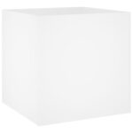 vidaXL Kvetináč biely 40x40x40 cm spracované drevo – Obrázok 2