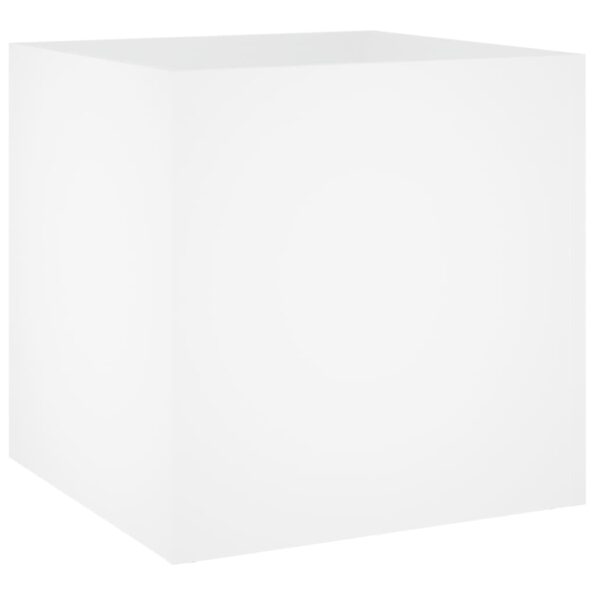 vidaXL Kvetináč biely 40x40x40 cm spracované drevo – Obrázok 2